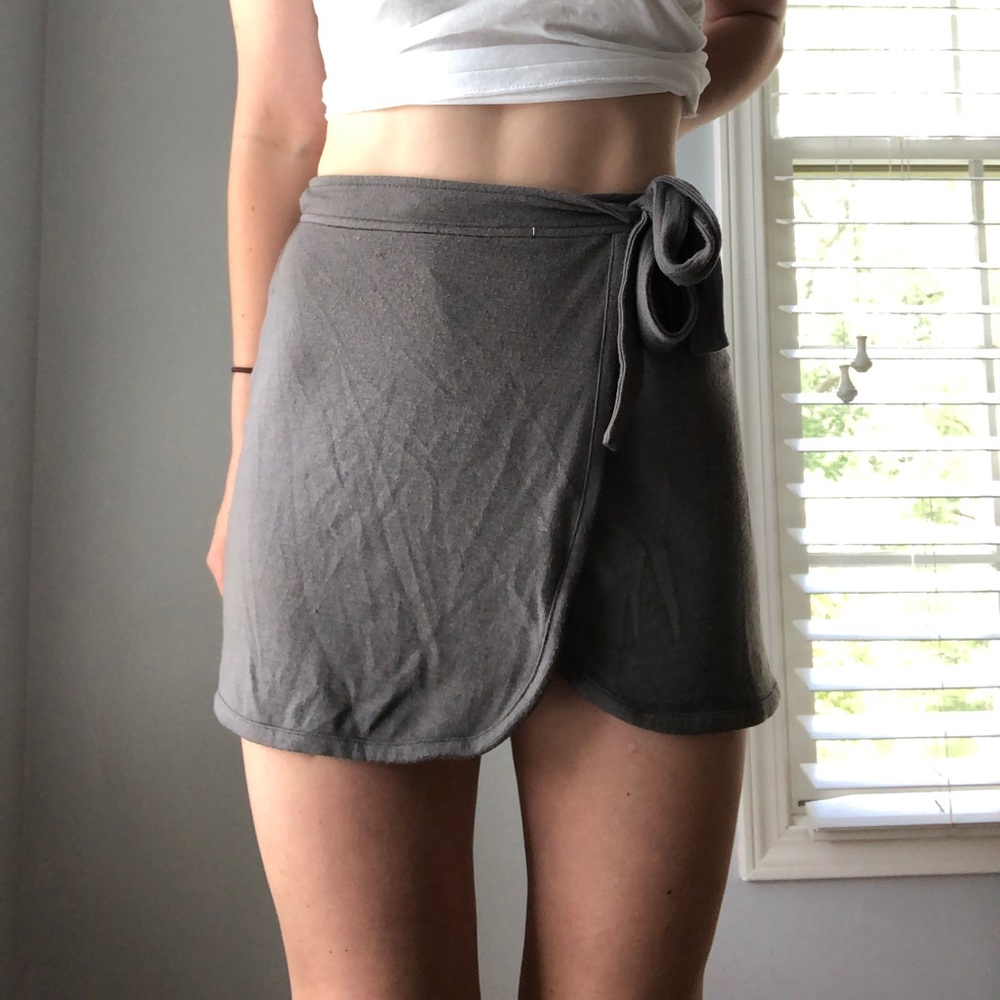 Aritzia wrap mini skirt